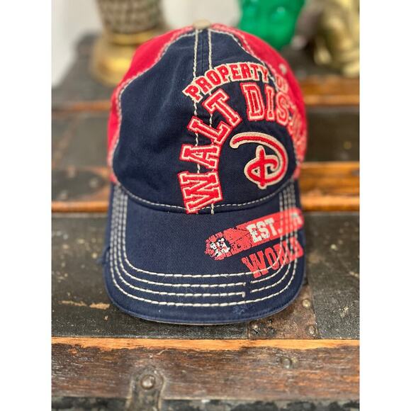 Disney Parks Property of Walt Disney World Baseball Cap Hat Distressed - Picture 2 of 6